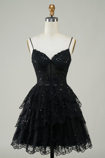 tiered homecoming dress